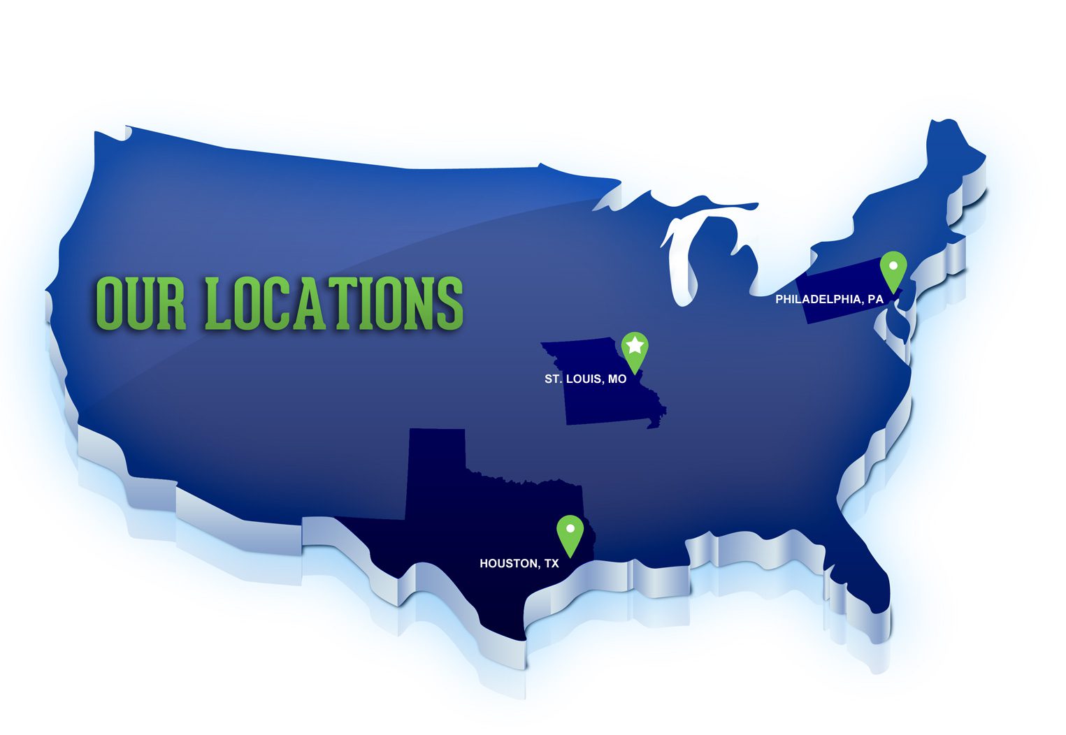 Our locations map