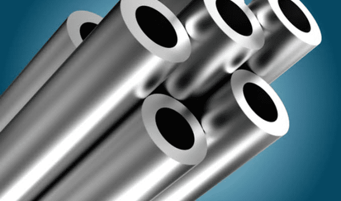 Here's an alt tag for the image: Metal pipes, industrial material.
