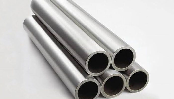 A stack of nickel alloy tubes