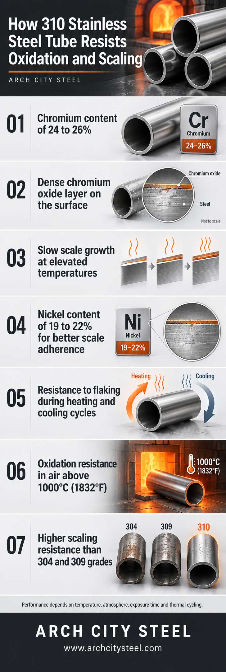 310 stainless steel tube
